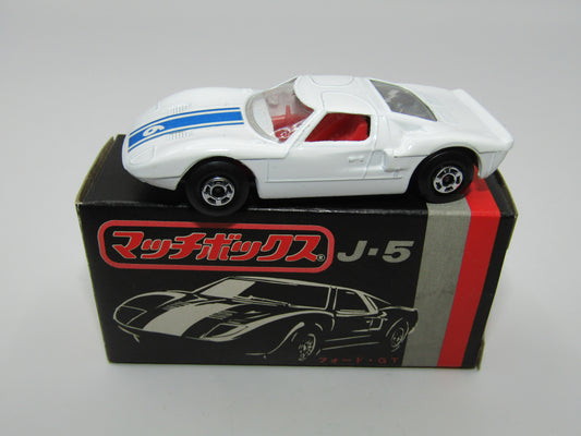 Matchbox Superfast Japan Issue J-5 41A Ford G.T. "6" Label 5 Spoke Wheels