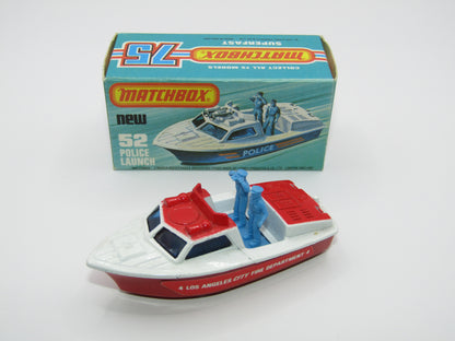 Matchbox Superfast 52C Police Launch Code Red BLUE MEN