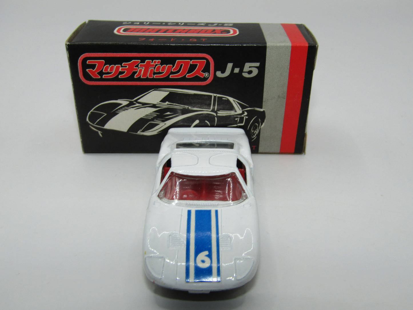 Matchbox Superfast Japan Issue J-5 41A Ford G.T. "6" Label 5 Spoke Wheels