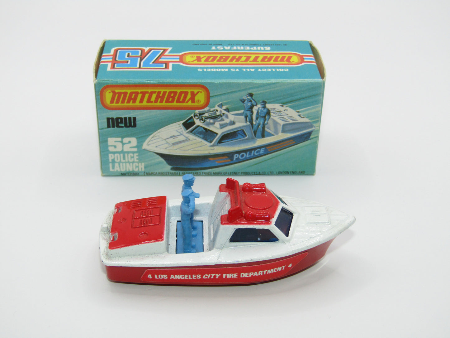 Matchbox Superfast 52C Police Launch Code Red BLUE MEN