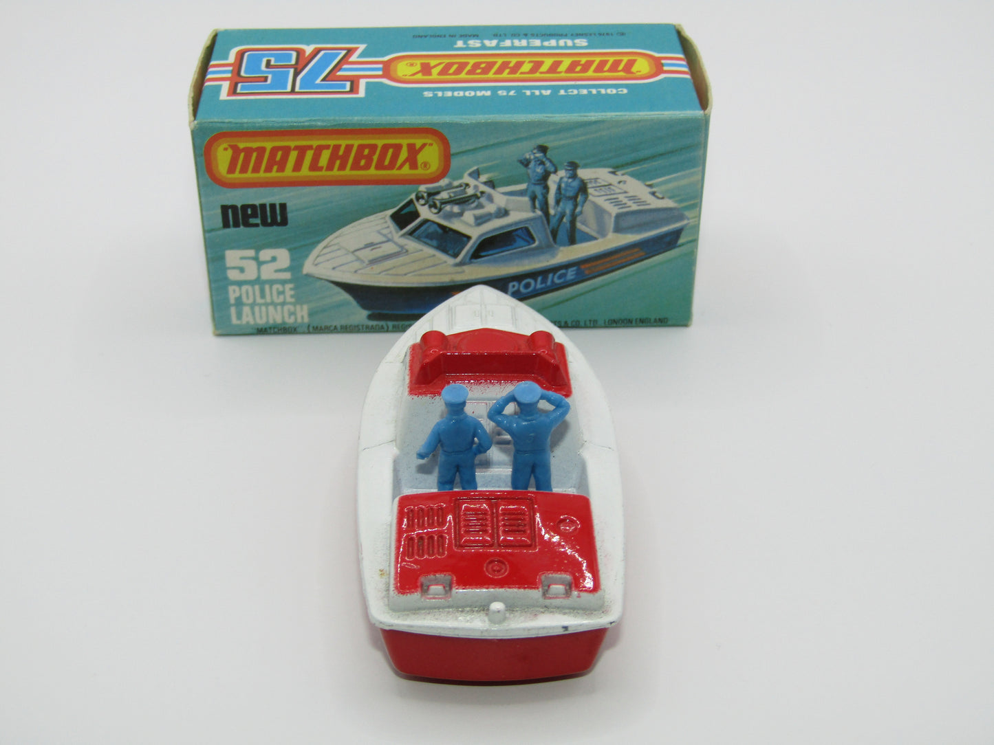 Matchbox Superfast 52C Police Launch Code Red BLUE MEN