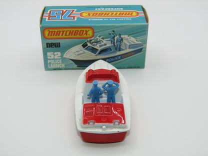 Matchbox Superfast 52C Police Launch Code Red BLUE MEN