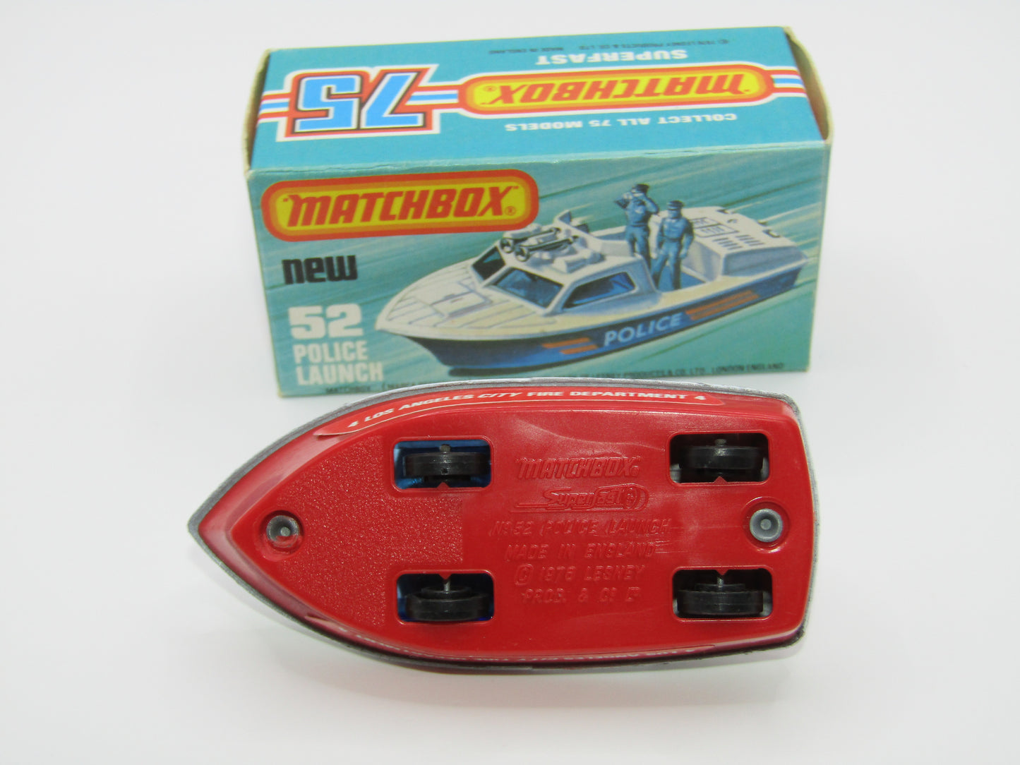 Matchbox Superfast 52C Police Launch Code Red BLUE MEN