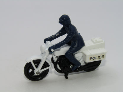 Matchbox Superfast 33C Police Motor Cyclist BLACK Engine Dark Blue Rider
