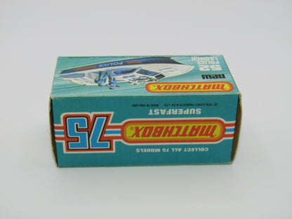 Matchbox Superfast 52C Police Launch Code Red BLUE MEN