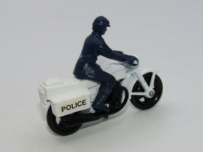 Matchbox Superfast 33C Police Motor Cyclist BLACK Engine Dark Blue Rider