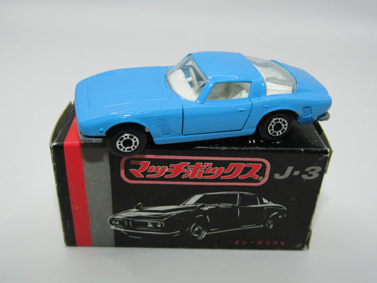 Matchbox Superfast Japan Issue J-3 14A Iso Grifo Powder Blue DOT-DASH Wheels