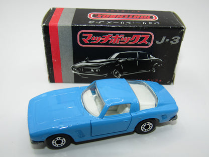 Matchbox Superfast Japan Issue J-3 14A Iso Grifo Powder Blue DOT-DASH Wheels