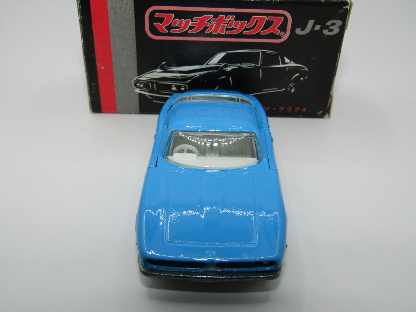 Matchbox Superfast Japan Issue J-3 14A Iso Grifo Powder Blue DOT-DASH Wheels