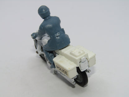 Matchbox Superfast 33C Police Motor Cyclist White, Silver Engine Wire Wheels