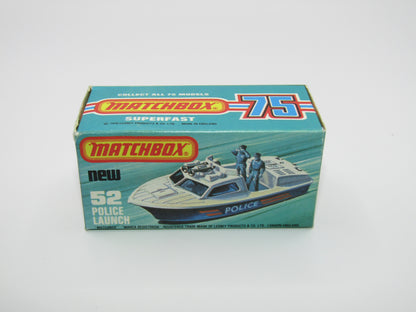 Matchbox Superfast 52C Police Launch Code Red Yellow Men