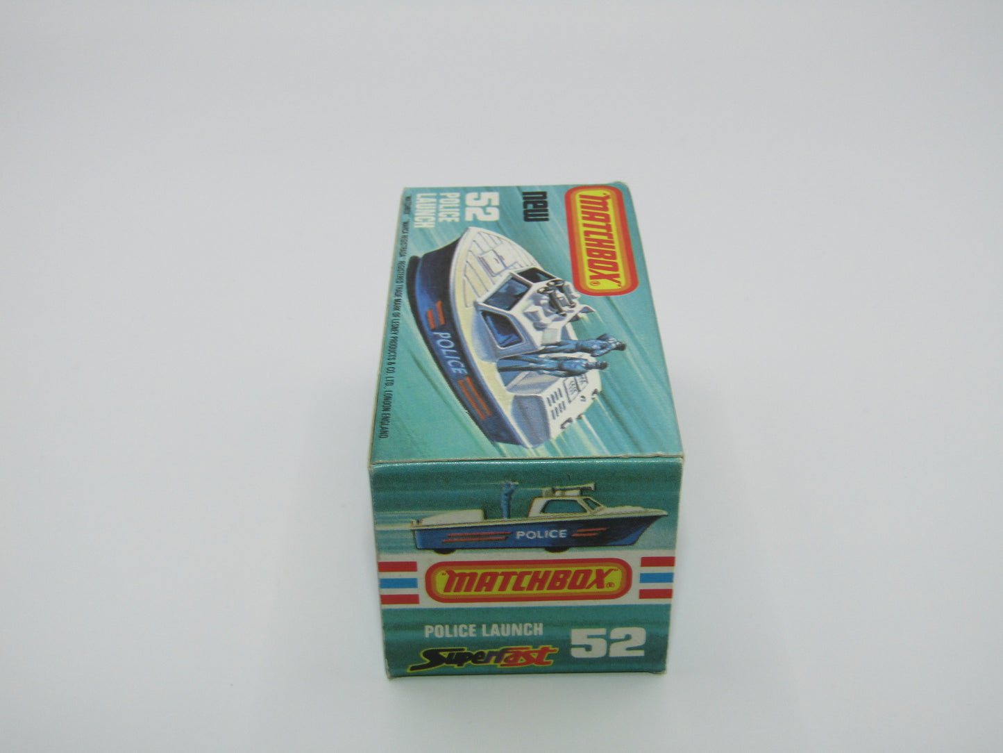 Matchbox Superfast 52C Police Launch Code Red Yellow Men