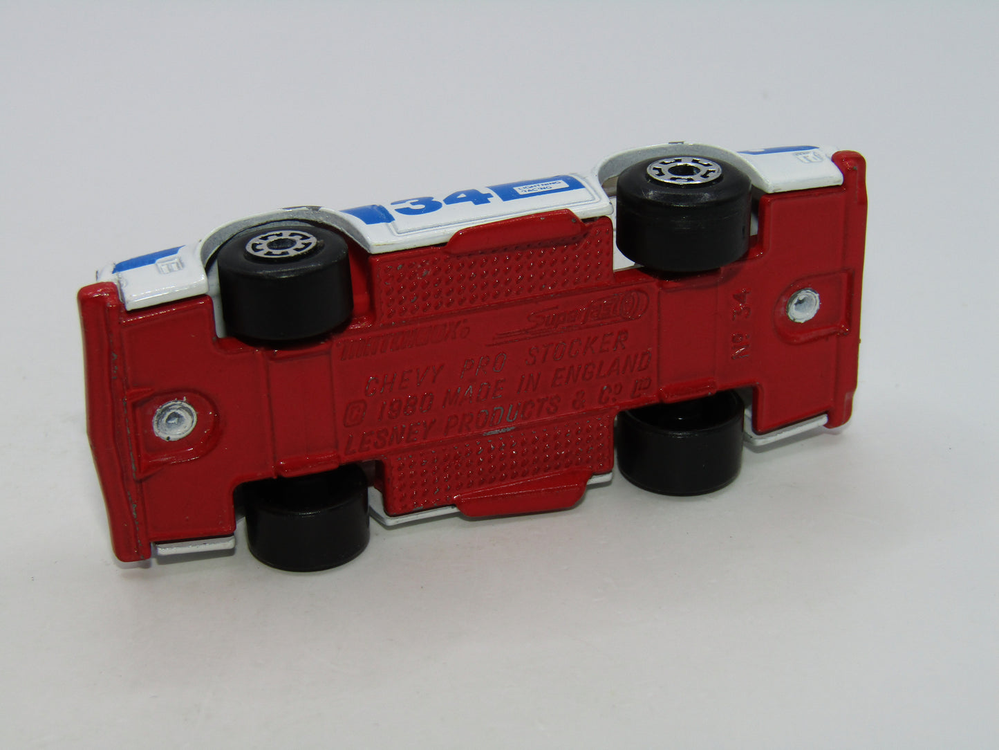Matchbox Superfast 34C Chevy Pro-Stocker RED Base Playworn