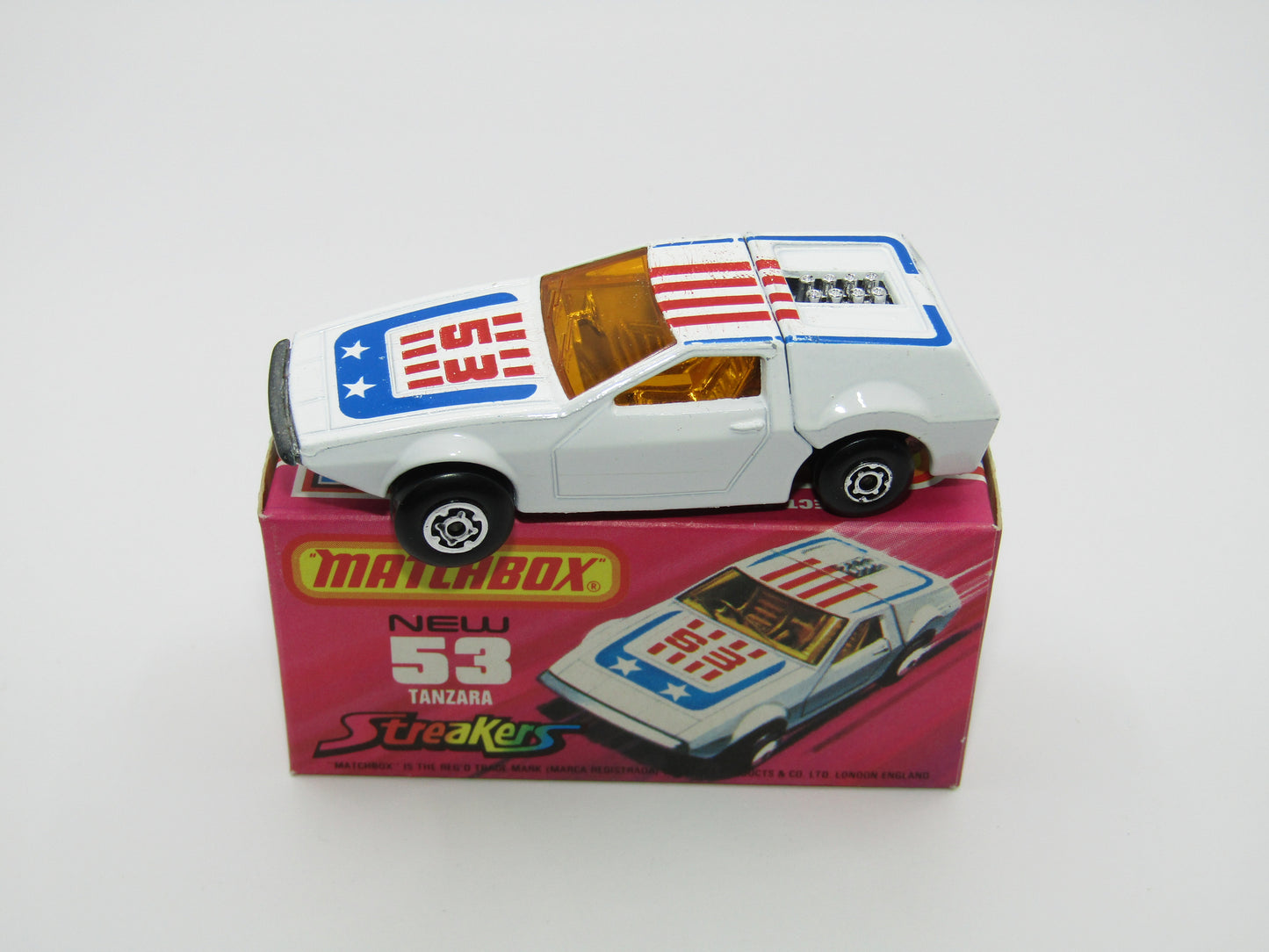Matchbox Superfast 53B Tanzara Streakers REVERSED Wheels