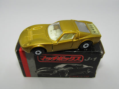 Matchbox Superfast Japan Issue J-1 33A Lamborghini Miura Gold 5 Spoke