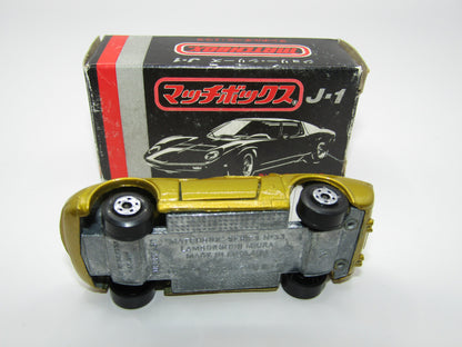 Matchbox Superfast Japan Issue J-1 33A Lamborghini Miura Gold 5 Spoke