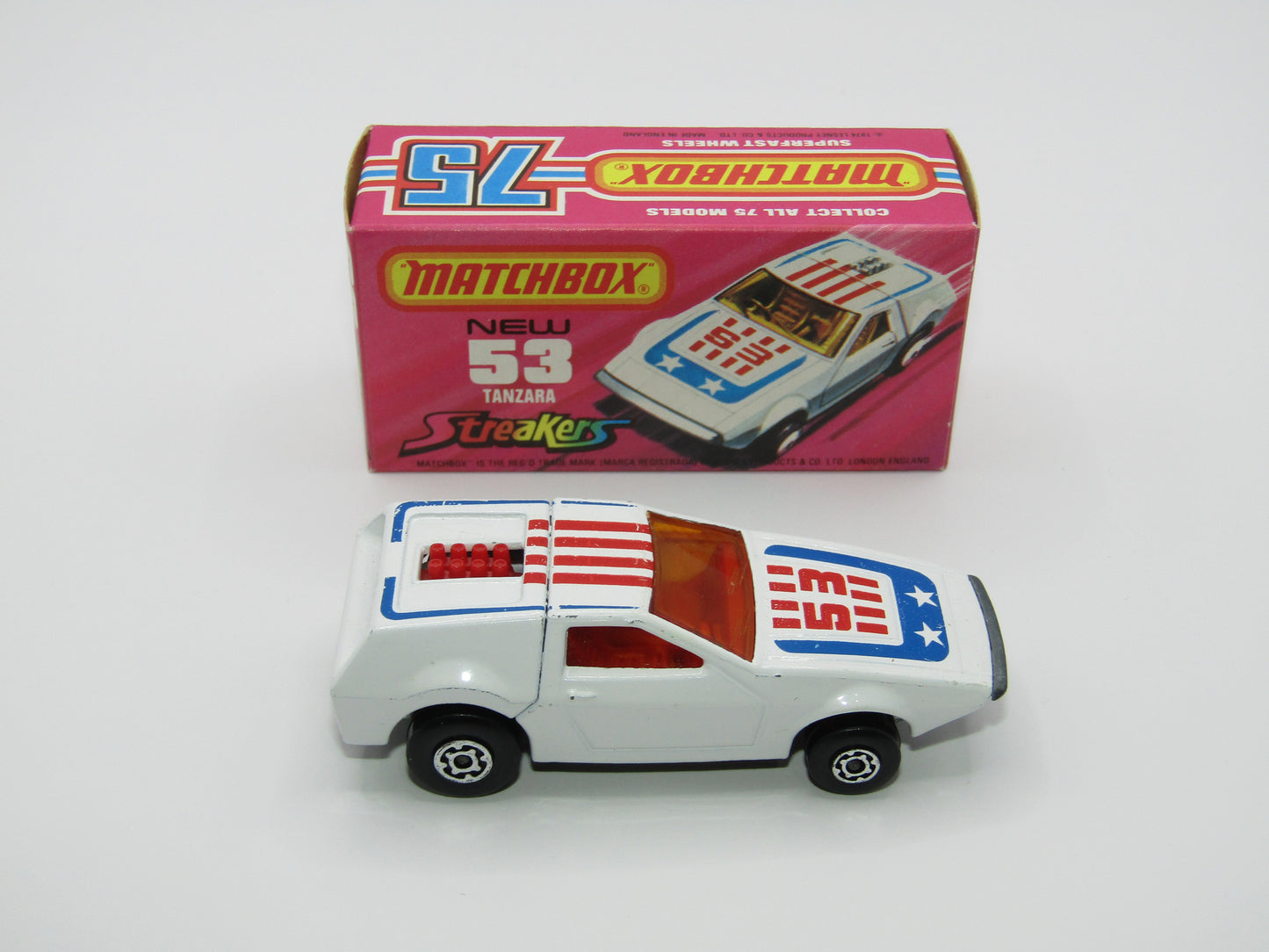 Matchbox Superfast 53B Tanzara Streakers RED Interior