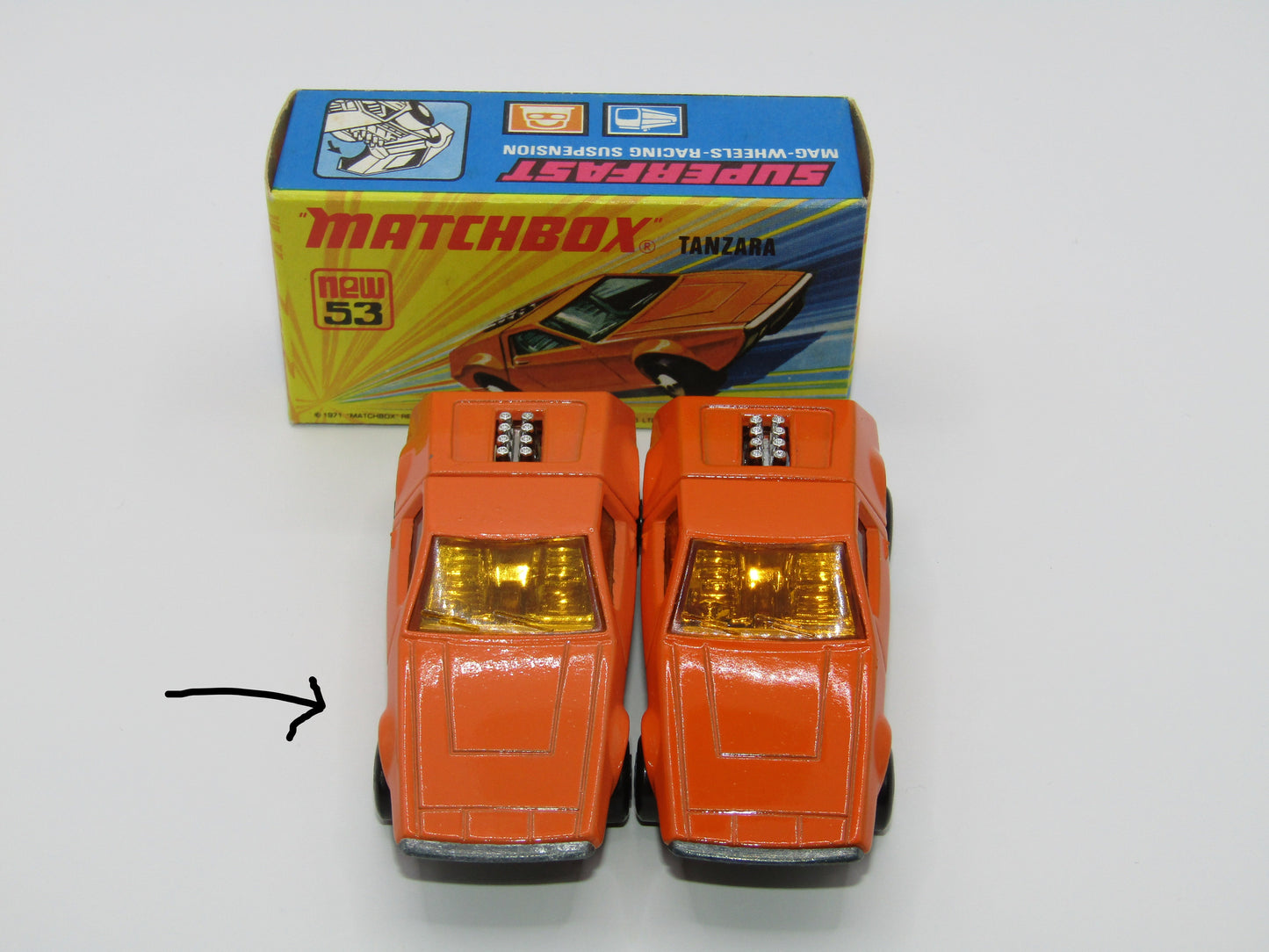 Matchbox Superfast 53B Tanzara LIGHT ORANGE Amber Windows