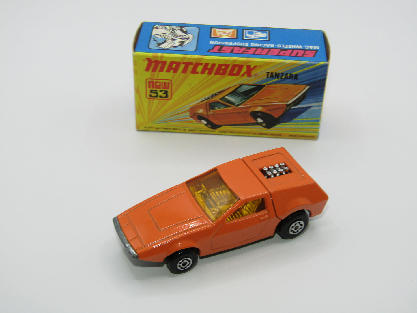 Matchbox Superfast 53B Tanzara LIGHT ORANGE Amber Windows
