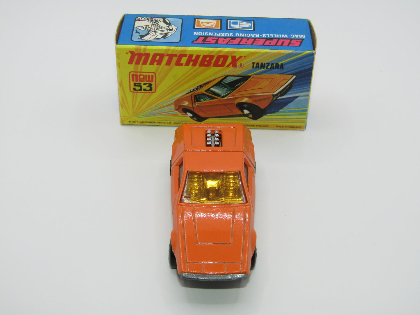 Matchbox Superfast 53B Tanzara LIGHT ORANGE Amber Windows