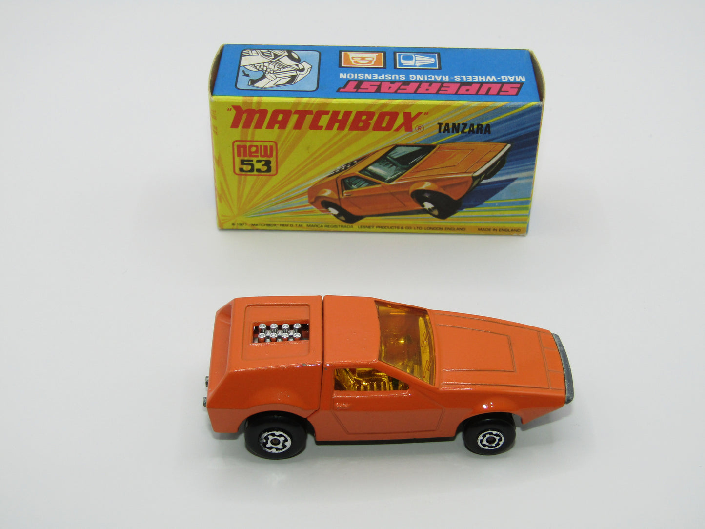 Matchbox Superfast 53B Tanzara LIGHT ORANGE Amber Windows