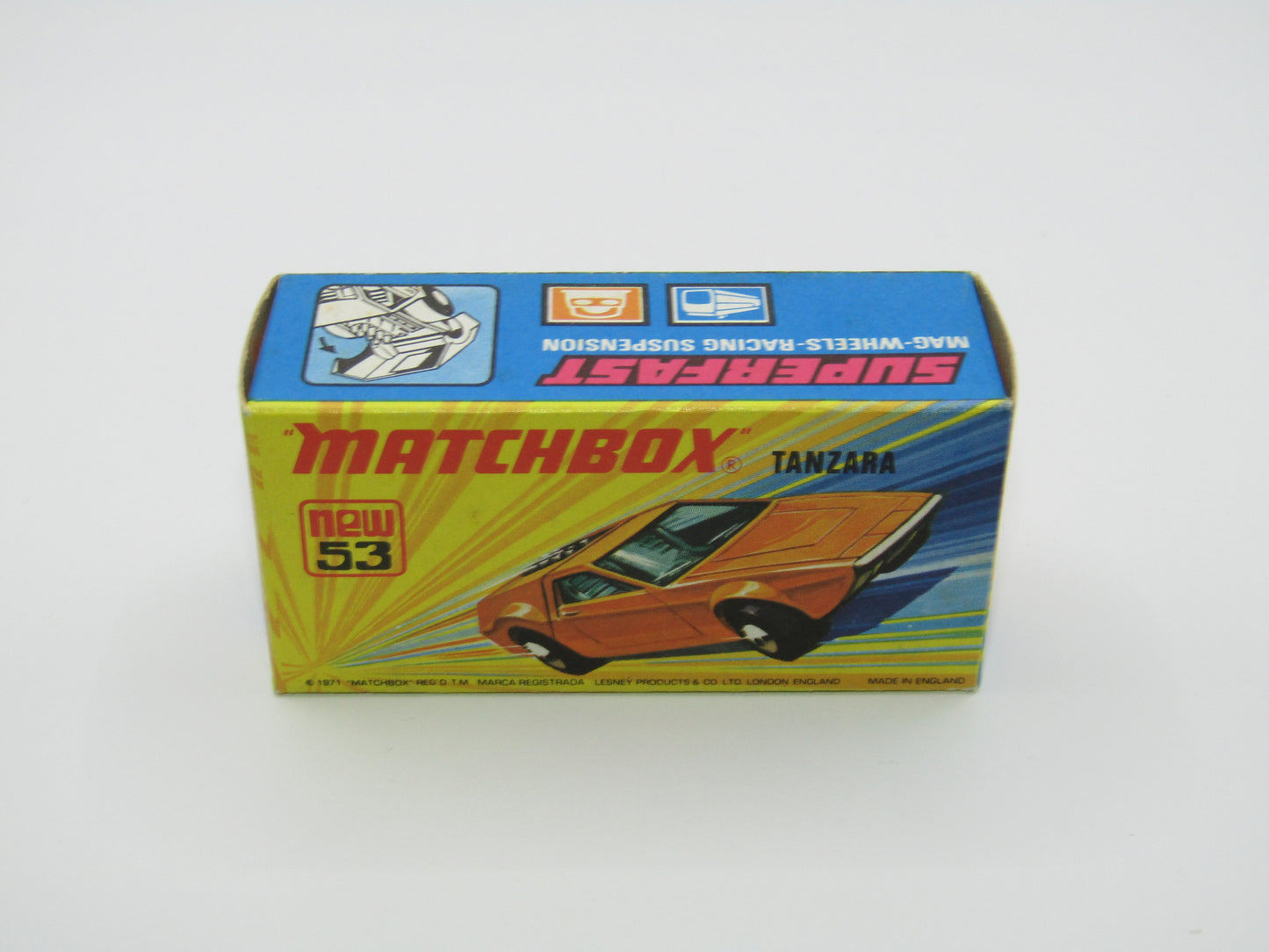 Matchbox Superfast 53B Tanzara LIGHT ORANGE Amber Windows