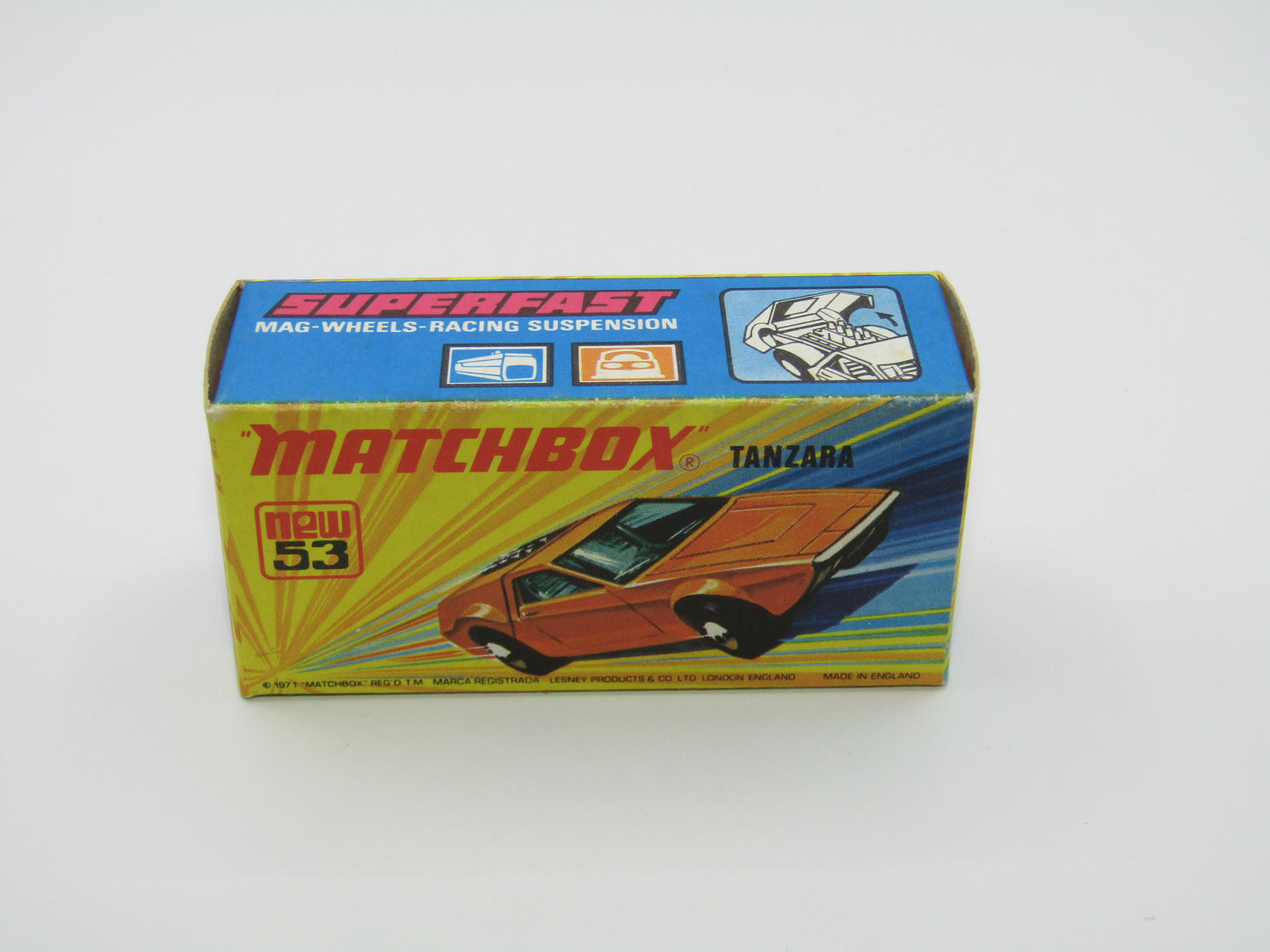 Matchbox Superfast 53B Tanzara LIGHT ORANGE Amber Windows