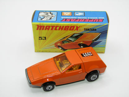 Matchbox Superfast 53B Tanzara Dark Orange, Amber Windows