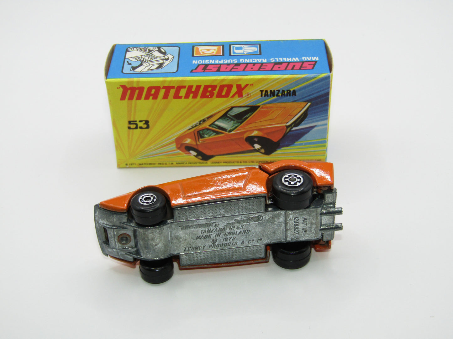 Matchbox Superfast 53B Tanzara Dark Orange, Amber Windows