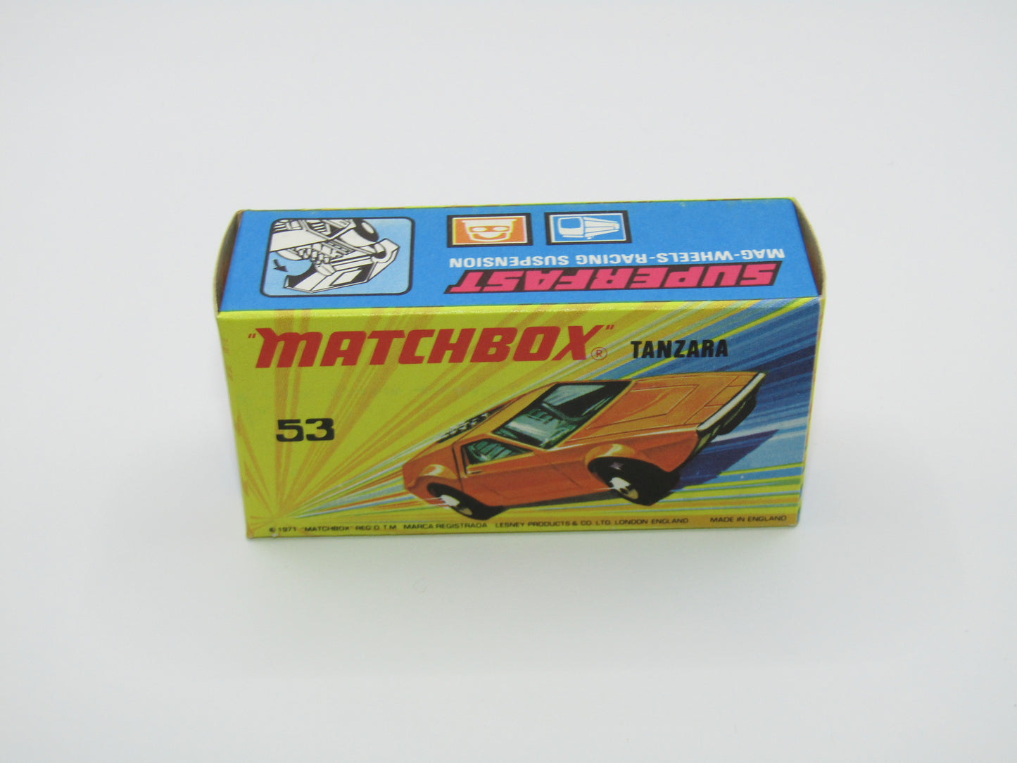 Matchbox Superfast 53B Tanzara Dark Orange, Amber Windows