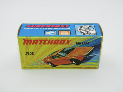 Matchbox Superfast 53B Tanzara Dark Orange, Amber Windows