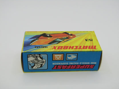 Matchbox Superfast 53B Tanzara Dark Orange, Amber Windows