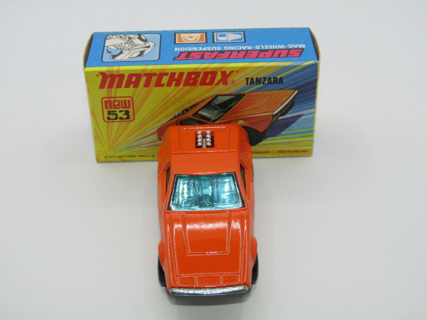 Matchbox Superfast 53B Tanzara Dark Orange, GREEN Windows