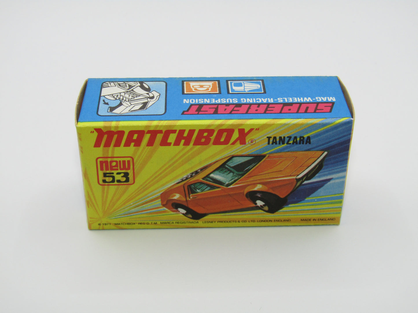 Matchbox Superfast 53B Tanzara Dark Orange, GREEN Windows