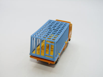 Matchbox Superfast 35D Volvo Zoo Truck ORANGE Body Blue Cage Yellow Lions