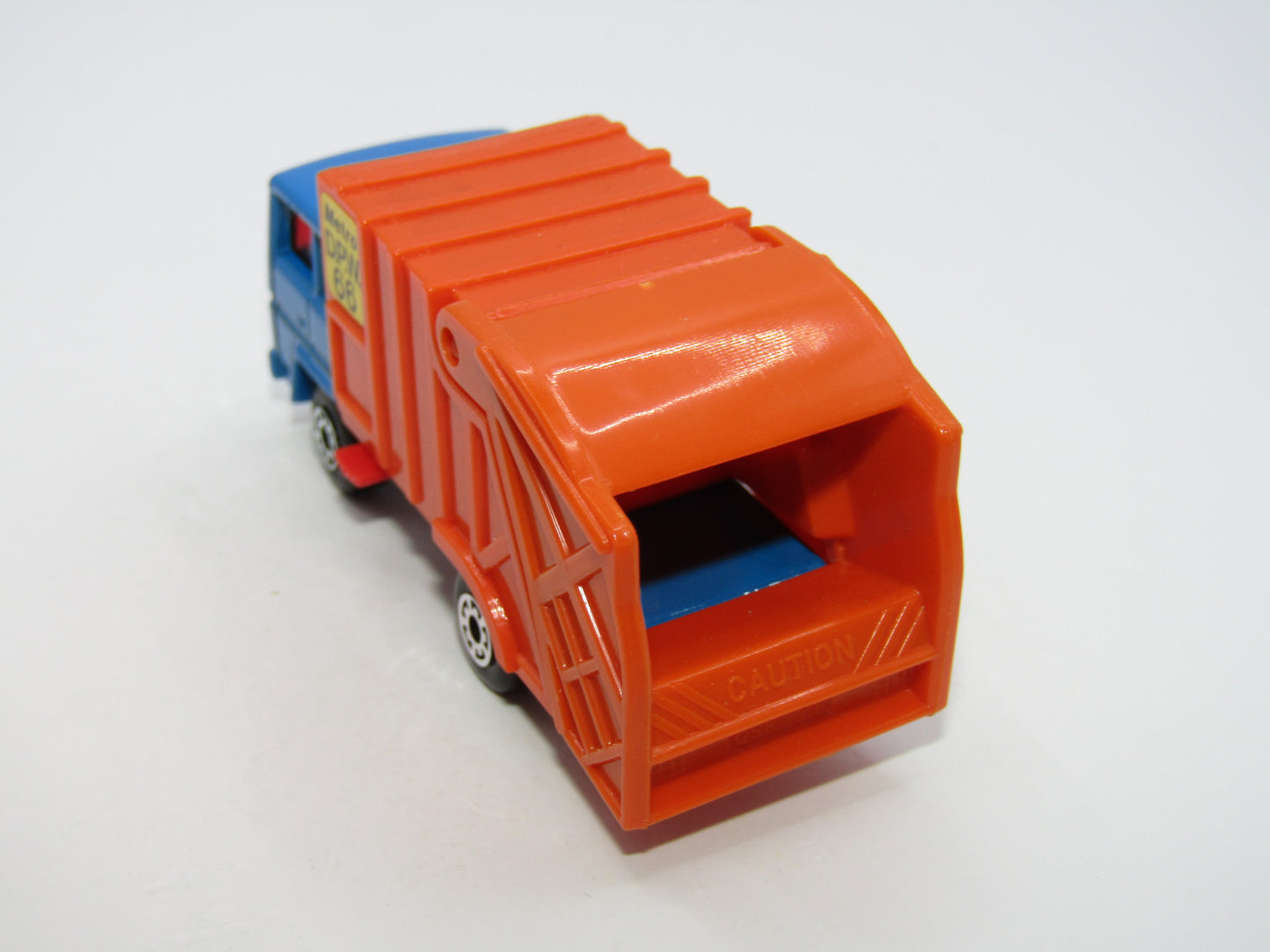 Matchbox Superfast 36D Refuse Truck Blue Cab DARK ORANGE Rear