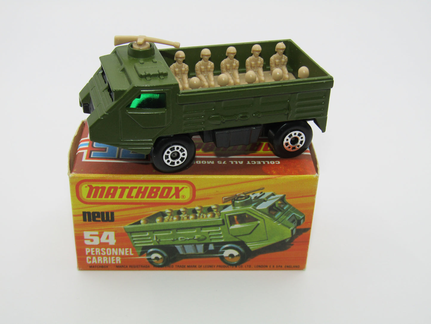 Matchbox Superfast 54C Personnel Carrier NARROW Chrome Wheels