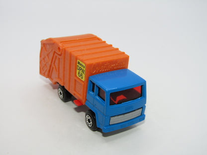 Matchbox Superfast 36D Refuse Truck Blue Cab Orange Rear