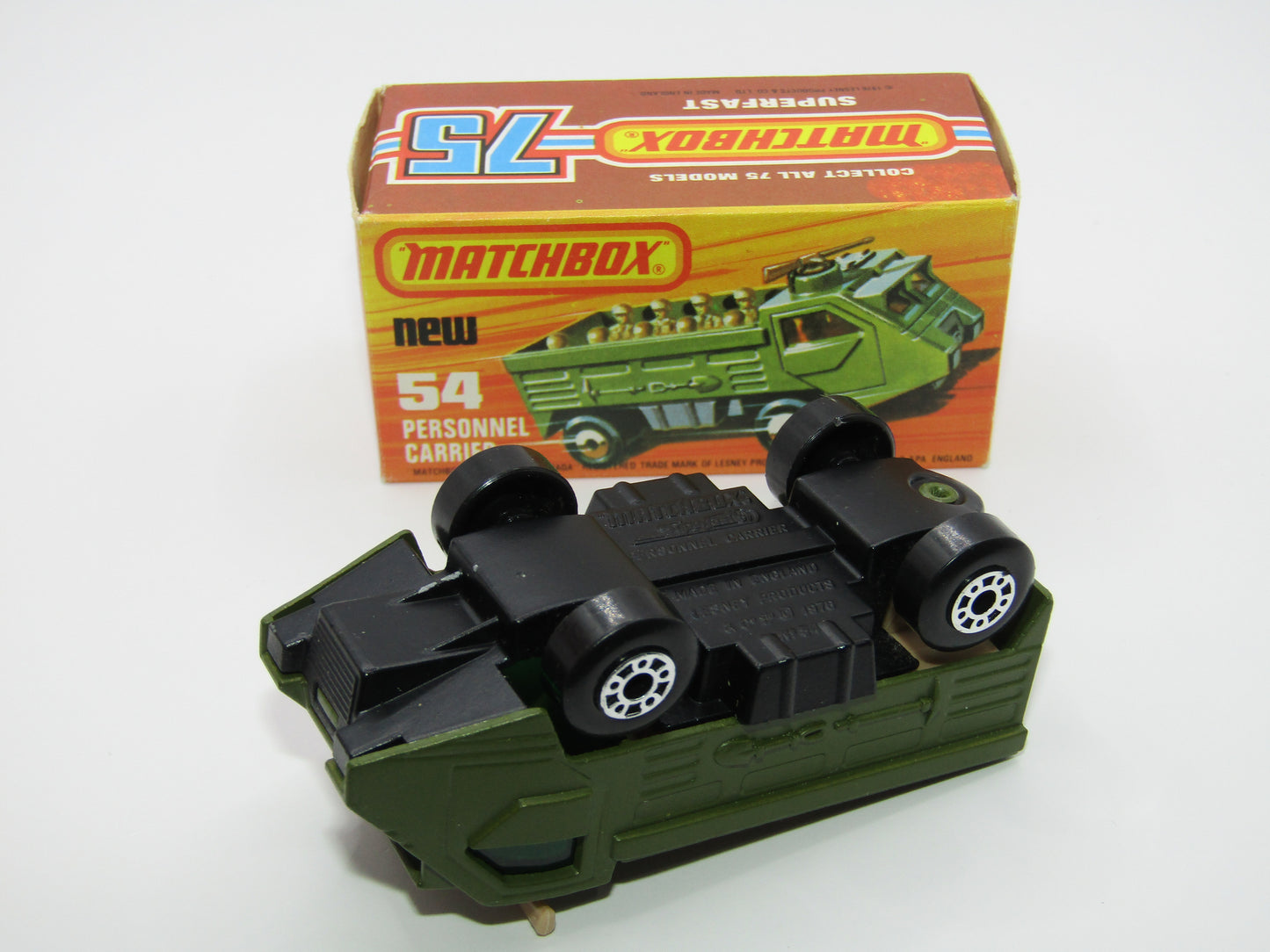Matchbox Superfast 54C Personnel Carrier NARROW Chrome Wheels