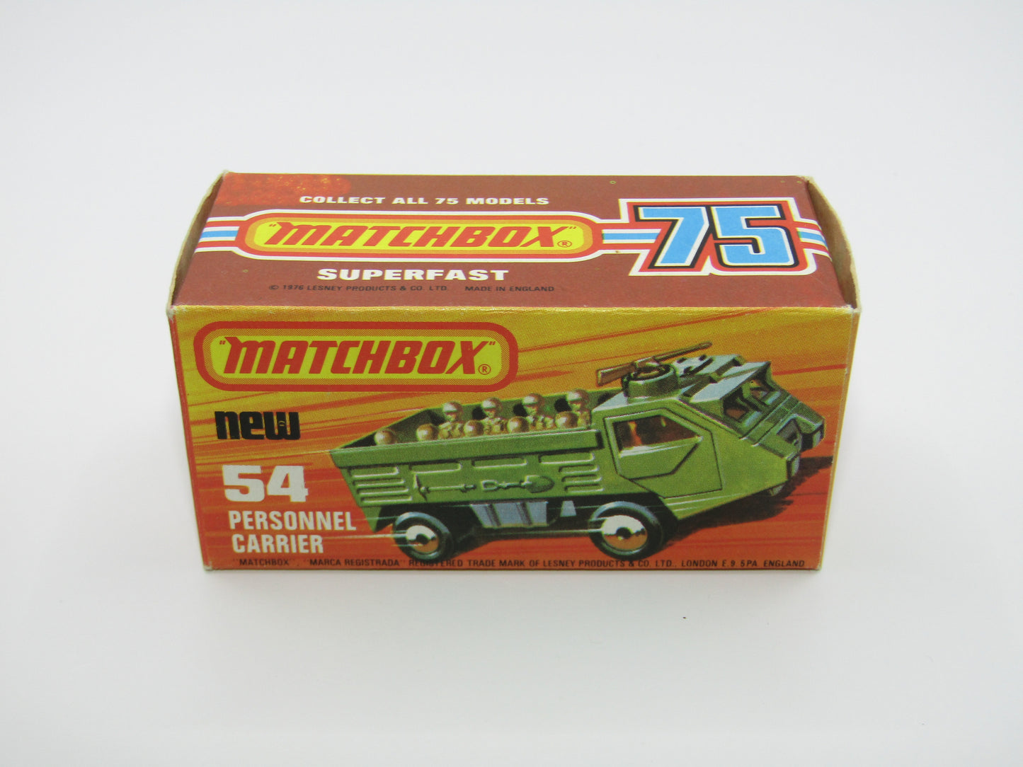 Matchbox Superfast 54C Personnel Carrier NARROW Chrome Wheels