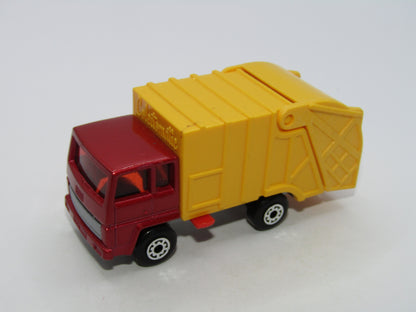 Matchbox Superfast 36D Refuse Truck Dark Met Red No Caution to rear