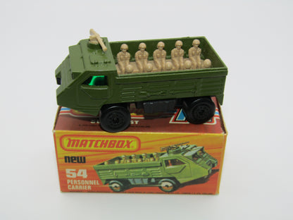 Matchbox Superfast 54C Personnel Carrier Black Hubs, Green Windows