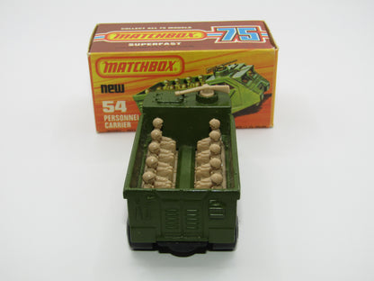 Matchbox Superfast 54C Personnel Carrier Black Hubs, Green Windows