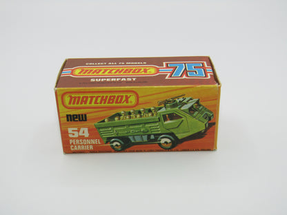 Matchbox Superfast 54C Personnel Carrier Black Hubs, Green Windows