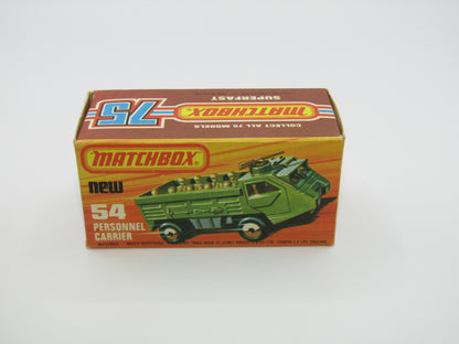 Matchbox Superfast 54C Personnel Carrier Black Hubs, Green Windows