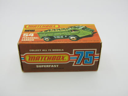 Matchbox Superfast 54C Personnel Carrier Black Hubs, Green Windows