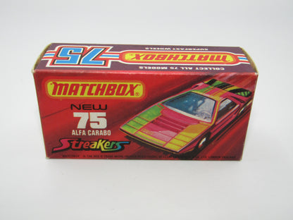 Matchbox Superfast 75B Alfa Carabo LIGHT Pink Streakers Tampo