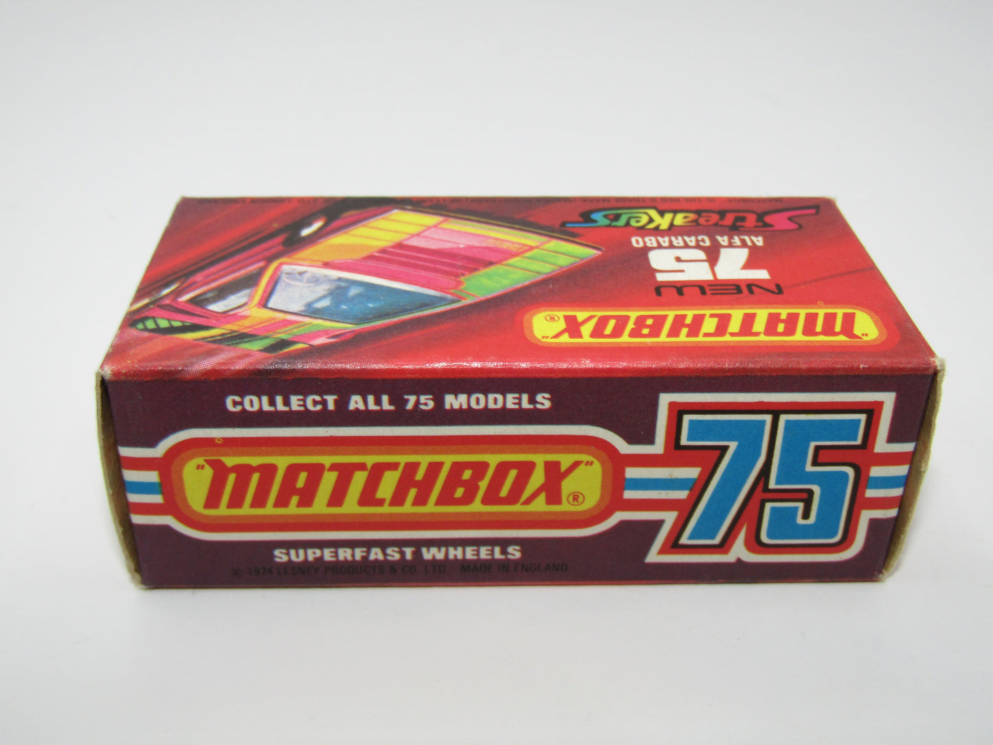 Matchbox Superfast 75B Alfa Carabo LIGHT Pink Streakers Tampo