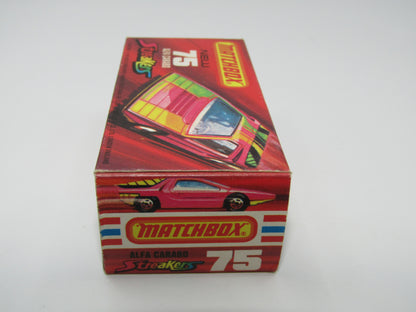 Matchbox Superfast 75B Alfa Carabo LIGHT Pink Streakers Tampo