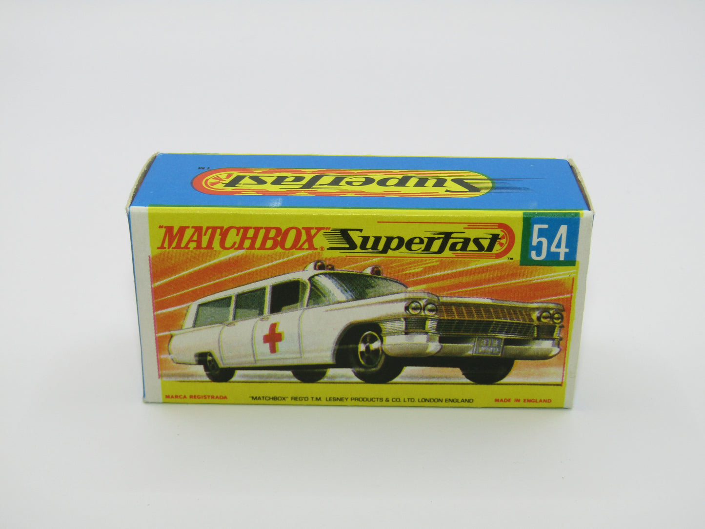 Matchbox Superfast 54A Cadillac Ambulance SILVER Grille HOLLOW Wheels